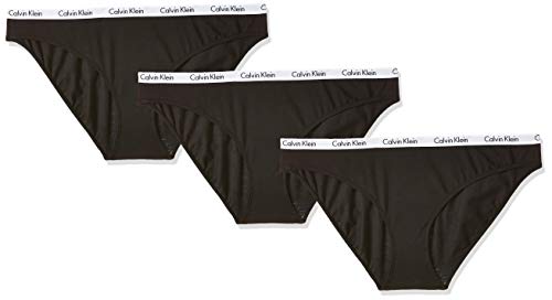 Calvin Klein Bikini 3pk Braguita, Negro (Black 001), XL (Pack de 3) para Mujer