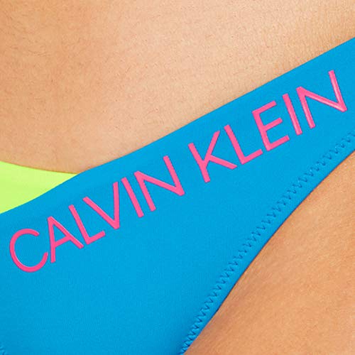 Calvin Klein Brazilian Braguita brasileña, Azul (Diva Blue CEU), (Talla del Fabricante: Large) para Mujer