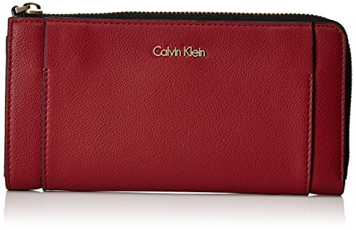 Calvin Klein - Metropolitan Large Zip Around S, Carteras Mujer, Rojo (Red Dahlia/pink), 3x10x20 cm (B x H T)