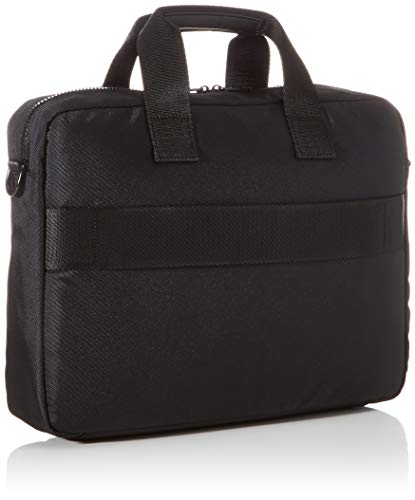 Calvin Klein NASTRO Logo Laptop Bag, Maletines para Hombre, Negro, OS