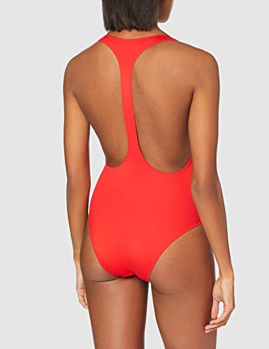 Calvin Klein Racer Back One Piece Parte de Arriba de Bikini, Rojo (High Risk XBG), (Talla del Fabricante: Small) para Mujer