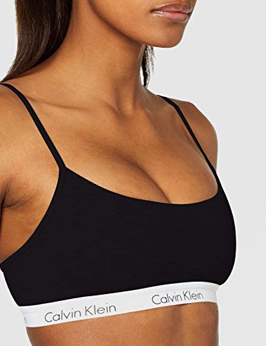 Calvin Klein Sujetador estilo bralette, Schwarz (Black 001), 100 (Talla del fabricante: Large) para Mujer