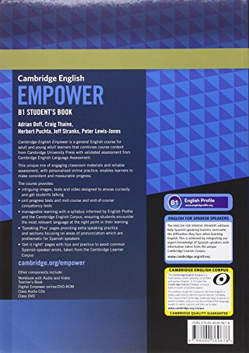 Cambridge English Empower for Spanish Speakers B1 Learning Pack (Student's Book with Online Assessment and Practice and Workbook)