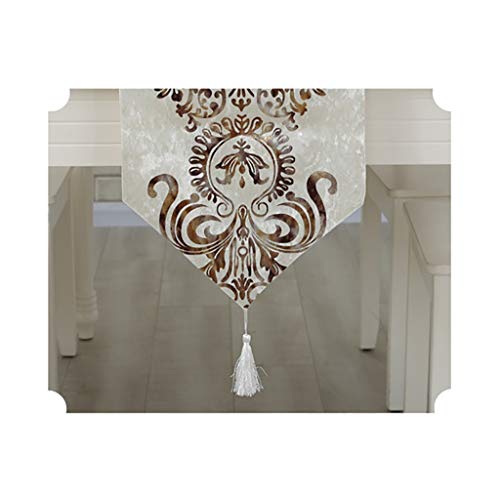 Caminos De Mesa Rectangulares Lujo Elegante Jacquard Floral Chenilla Camino De Mesa Con Borlas For Mesa De Comedor DecoracióN NavideñA Y AñO Nuevo Dresser Decorativo Del Cocina Hogar Comedor Corredore