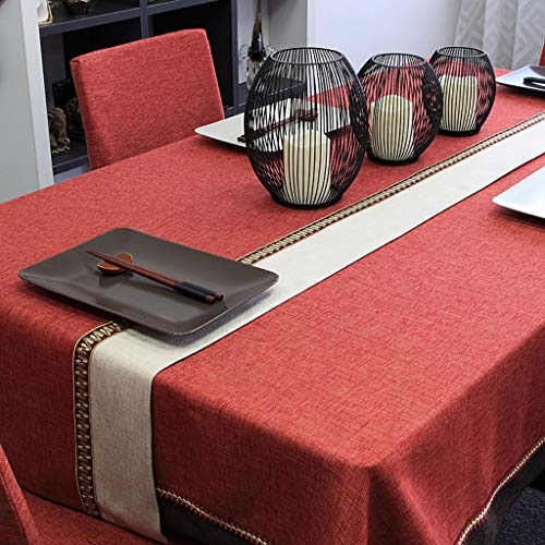 Caminos De Mesa Rectangulares Moderno Rojo Corredores De La Tabla For La Fiesta De La Boda Decoraciones Caseras Tapiz De Algodón De Lino Clásico Mesa De Cama Comedor Alfombra Salón De Fiestas Decoraci