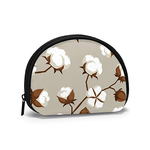 Cápsulas de algodón Ramas Naturaleza Mujeres niñas Shell cosmético Maquillaje Bolsa de Almacenamiento Compras al Aire Libre Monedero Organizador de Cartera