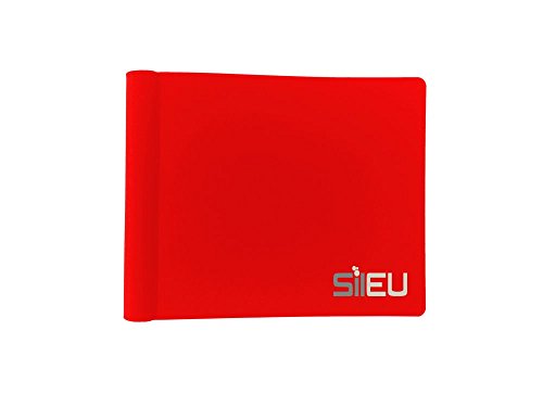 Cartera Billetera para Hombre Tarjetero de Vacaciones para Guardar DNI, Tarjetas, etc Fabricada en Silicona de Grado Medico Compacta Flexible e Impermeable para Uso Diario o Viaje (Rojo)