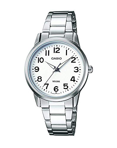 Casio Reloj Analógico para Mujer de Cuarzo con Correa en Acero Inoxidable LTP-1303PD-7BVEF