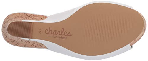 Charles By Charles David Sandalia de cuña de Lobby para Mujer, Blanco (Blanco), 36 EU