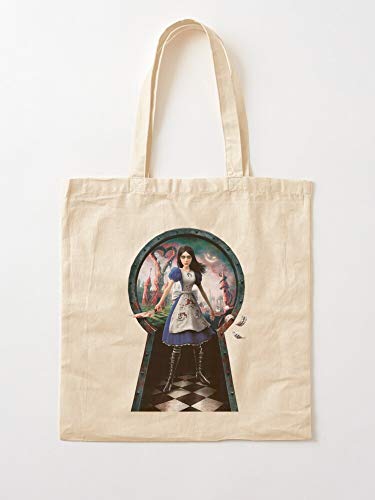 Cheshire Alice Madness Blade Vorpal Cat Returns Liddell Queensland In Queen Of Wonderland Hearts Tote Cotton Very Bag | Bolsas de supermercado de lona Bolsas de mano con asas Bolsas de algod