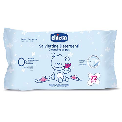 Chicco Natural Sensation - Toallitas limpiadoras húmedas de bolsillo, 16 uds