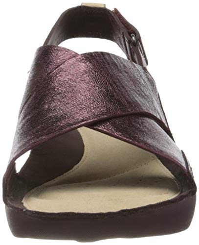 Clarks Tri Chloe, Zapatillas para Mujer, Marrón (Burgundy Leather Burgundy Leather), 35.5 EU