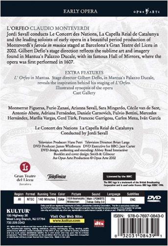 Claudio Monteverdi - L'Orfeo [Reino Unido] [DVD]