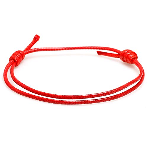 CNSP VIVIZEY Minimal Adjustable Red Korean Wax Cord Bracelet Simple Bracelet Making Black Lucky Men Women Jewelry Lover'S Gift White