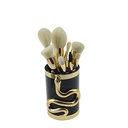 Co ko Viaje Esencial Juego de Brochas de Maquillaje de Serpiente de 10 Piezas, Moda (Size : Brush Bucket Full Set)