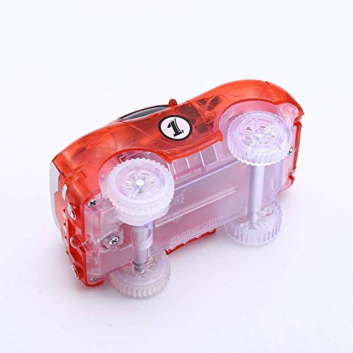 codomoxo Juego de 2 Circuitos de Coche Mágico Fluorescente Flexible para Circuito de Circuitos Mágicos Iluminados con Fosforescencia para Magic Tracks (Rojo + Verde)