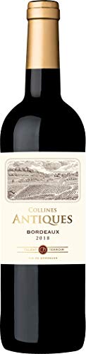 Collines Antiques - Vino denominación de origen controlada Burdeos, añada 2018, (6 botellas de 750 ml)