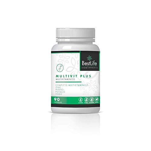 Completo Complejo Multivitamínico + Minerales | Vitamina C, E, B3, B5, A, B6, B2, B1, D9, D3, Zinc, Hierro, Yodo y Potasio | Protege y fortalece tu Sistema Inmune | Aporta Energía y Vitalidad | 90U.