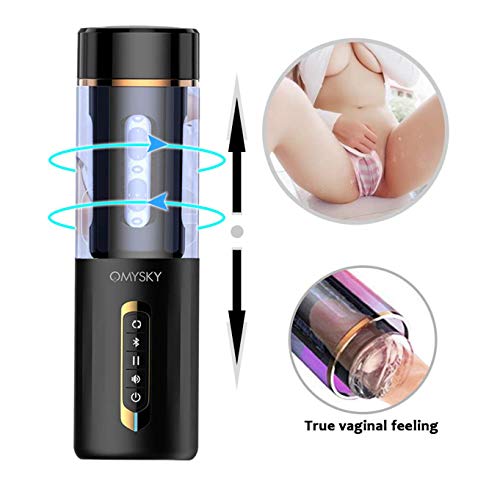 Control Por Voz Bluetooth Hombres De Telescópico Vibrante Copa Artificial Dentro De La Vagina Termostático Inteligente Plano Oral Garganta Profunda Copa Masculino Regalo De La Taza For El Varón