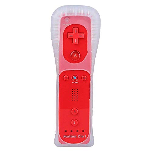 COOLEAD Motion Plus Mando a Distancia para Wii y Wii u Remoto Motion Plus Controller para Wii y Wii U Controlador de Juego con Funda de Silicona y Muñequera (Producto de Terceros)