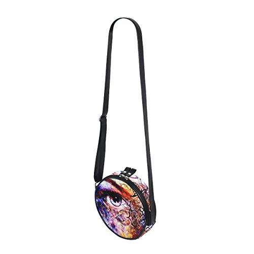 COOSUN Eye Oriental Mandala Ornamento Redondo Crossbody Bolso Bandolera Bandolera Bandolera Bolso Bolso Bolso Bolso Bolso Bolso Satchel Bolso de Hombro para Niños Mujeres