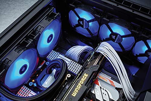 Corsair AF120, Air Series LED - Paquete de 3 Ventiladores de refrigeración silencioso de 120 mm, Color Azul