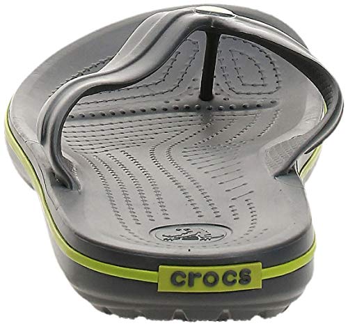 Crocs Crocband Flip, Chanclas Unisex Adulto, Gris (Graphite/Volt Green), 46/47 EU