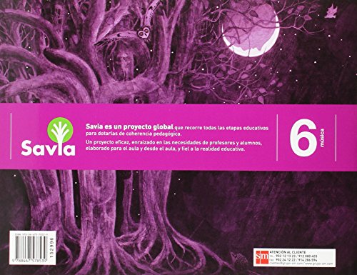 Cuaderno de música. 6 Primaria. Savia - 9788467578539