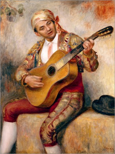 Cuadro de Aluminio 30 x 40 cm: The Spanish Guitarist de Pierre-Auguste Renoir/Bridgeman Images