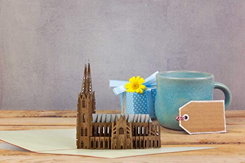 Cupón de viaje I fin de semana en Colonia, tarjeta pop-up 3D de Colonia, carné de viaje para excursiones a Colonia, regalo, idea de regalo, viaje por ciudad, A113