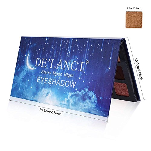 DE'LANCI Eyeshadow Palette 18 colores de sombra de ojos en polvo maquillaje a prueba de agua sombra de ojos altamente pigmentada paleta de cosméticos