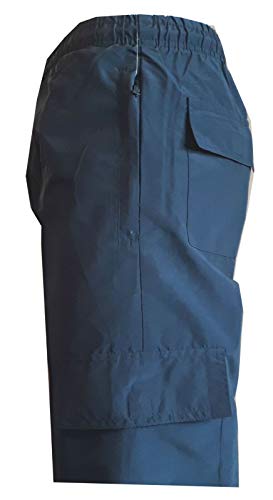 Desconocido Pantalones de Trabajo repelentes al Agua para combates de Carga y Trabajo, Varios Bolsillos, a Prueba de Agua Negro Azul Marino 41-44.5