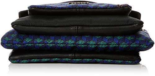 Desigual - Bols_urban Mandala Petrer, Bolsos bandolera Mujer, Azul (Azul Tinta), 7x17x29.5 cm (B x H T)