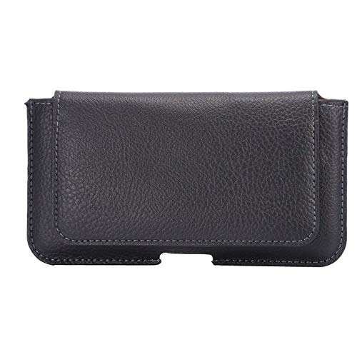 DFV mobile - Leather Horizontal Belt Case with Card Holder for Noa Element N10 - Black