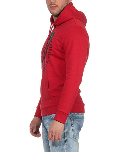 Diesel S Agnes Gray Marl - Sudadera con capucha Rojo y negro (41u). XL