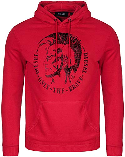 Diesel S Agnes Gray Marl - Sudadera con capucha Rojo y negro (41u). XL