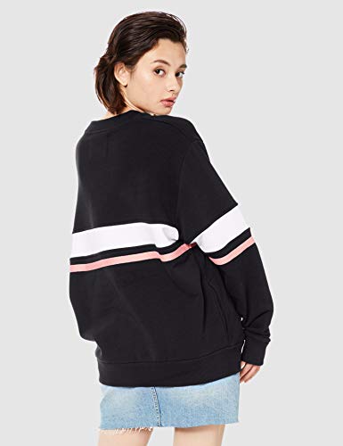 Diesel Sudadera para Mujer - Suéter con Cuello Redondo, Logo, Algodón (Negro, S (Small))