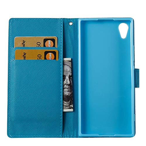 Dingtao-EU Sony Xperia M4 Aqua Funda,3D PU Cuero Cartera de Cuero Funda para Sony Xperia M4 Aqua (Campanas de Viento de Plumas)