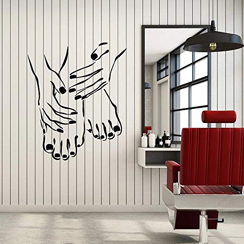 Diseño de uñas Studio Wall Sticker Art Decal Pedicure manicure Nail Salon Vinyl Woman Hands feet Bedroom Beauty salon Decor Murals poster