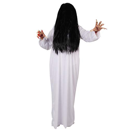 Disfraz de fantasma, accesorios para disfraces de Halloween, cicatrices, uñas postizas, pelucas de sangre, horrorizadas, para cosplay, para hombres y mujeres A