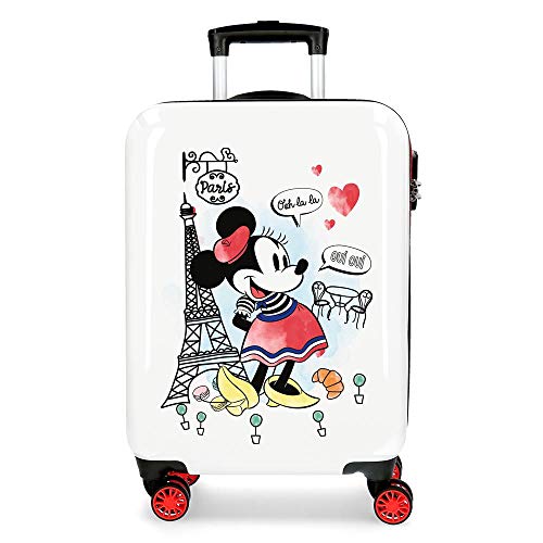 Disney Maleta de Cabina Minnie Around The World Paris 38 cm x 55 cm x 20 cm, Rojo