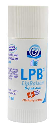 dline bálsamo labial LPB regenerador protector de labios de alta calidad para labios secos irritados, lípidos 86%, barra de labios (1 x 7 ml)