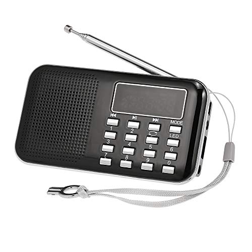 Docooler Y-896 Mini Radio FM Digital Portátil 3W Estéreo Altavoz MP3 Audio Reproductor con Pantalla de 2 Pulgadas Soporte de visualización USB Drive TF Card AUX-IN Auricular