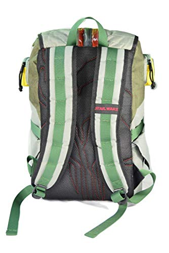 dolass Boba Fett mochila de película Cosplay bolsa de escuela portátil mochila de viaje 12.6 x 7.9 x 18.9 pulgadas Verde verde Talla única