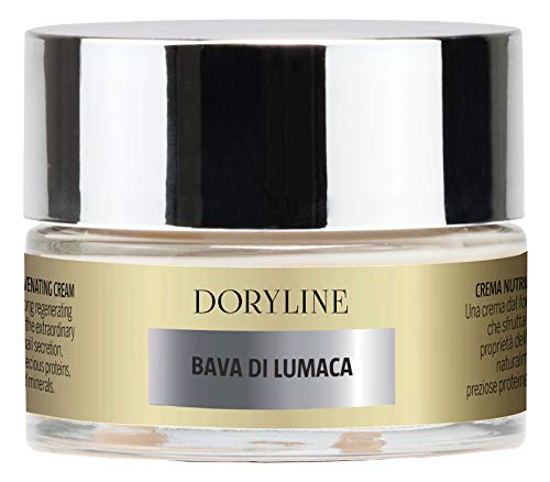 DORYLINE Crema Facial PROFESIONAL de Baba de Caracol 50ml, Antiarrugas Excepcional 100% Made in Italy, Crema Nutritiva e Hidratante para Rostro Cuello Decoltè, Excelente Contra el Acné y las Manchas