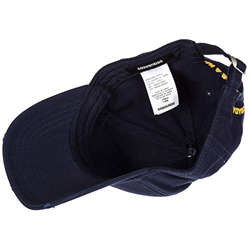 Dsquared2 Cappello Berretto Ajustable Hombre, Azul (Navy), Talla Única