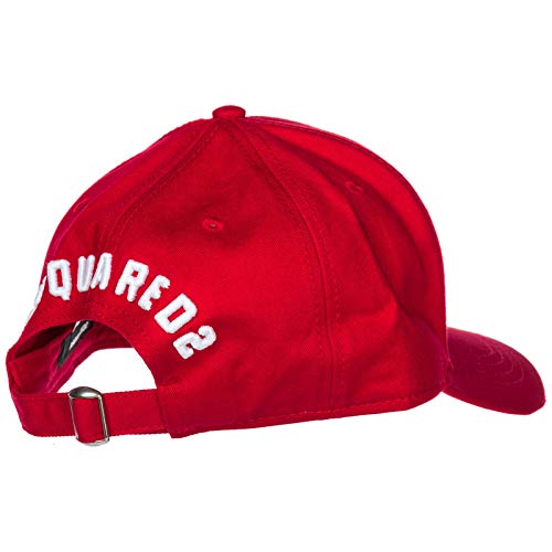 Dsquared2 cappello berretto ajustable hombre in algodón nuevo baseball Icon rojo