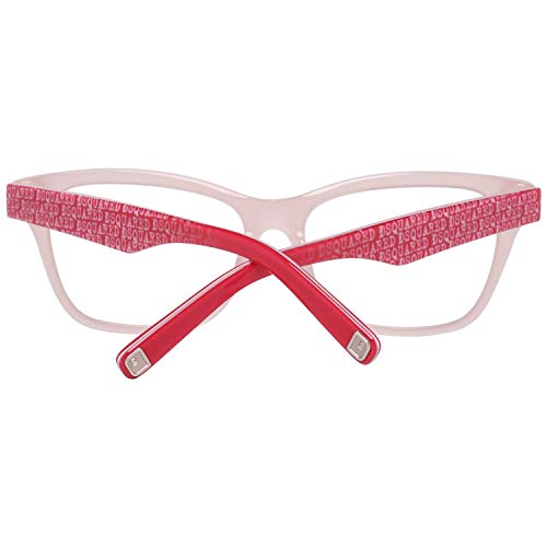 DSQUARED2 D Squared Brillengestelle DQ5138 072-53-15-140 Monturas de gafas, Rosa (Pink), 53.0 para Mujer