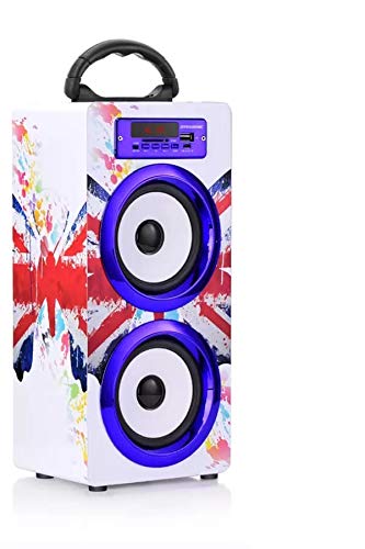 DYNASONIC - Altavoz Bluetooth Portátil 10W | Reproductor mp3 Inalámbrico Portátil, Lector USB SD, Radio FM - Modelo 022-2 (Londres)