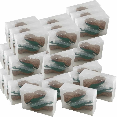 DynaSun 30x PP368TG Cajas de Almacenaje para Zapatos Apilable Plegable Contenedor Organizador Transparente para Hombres Damas y Señoras